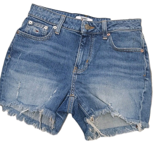 Tommy Jeans Ripped Blue Denim Shorts